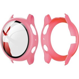 Resim Tenfowee "Samsung Uyumlu Galaxy Watch Active 2 44mm Tam Koruyucu Kasa - İnce Tasarım, Dayanıklı Pc Malzeme Ve Temperli Cam Ekran Koruyucu Pembe " 