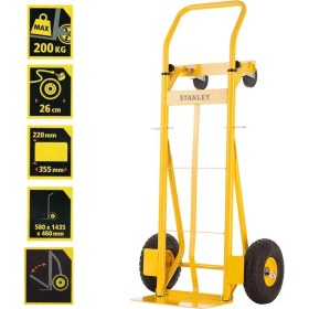 Resim Stanley MT520 150/200KG Endüstriyel Çok Fonksiyonlu El Arabası 