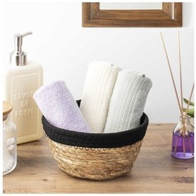 Resim Porsima 15292 Yuvarlak Hasır Sepet Düzenleyici Ekmeklik - Siyah 