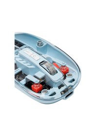 Resim Bluetooth 5.2 Destekli Mavi Pilli Kablosuz Mouse 