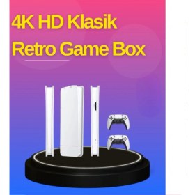 Resim HDMI Çıkışlı Kablosuz 2 Kollu 4K Retro Oyun Kutusu 