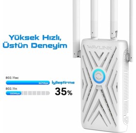 Resim Wavlink AC1200 Dual-Band Wi-Fi Menzil Genişletici 867 Mbps Hızında 4 Harici Anten ile Güçlü Kapsama 