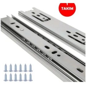 Resim 50cm Çekmece Rayı Çekmece Kızağı Mobilya Rayı Bej Diğer 