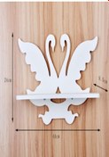 Resim BELİNAY ÇOCUK DÜNYASI Çocuk Odası Duvar Rafı - Ahşap - Kuğulu 