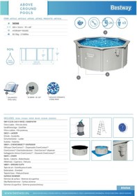 Resim Bestway 56566 Hydrium Çelik Duvarlı Prefabrik Yer Üstü Havuz Seti 3,05m X 1,22 M 