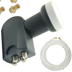 Resim Uydupark Next YE-404 4'lü LNB + 15 M Mag Anten Kablosu 