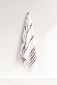 Resim %100 Pamuk Doğal Ultra Yumuşak Silverlyne Sectio Peştamal - Bordo / Standart 