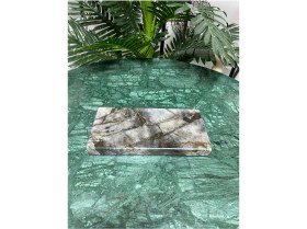 Resim Mediterian Renkli Dikdörtgen Mermer Yağdanlık, Zarif Tasarım, 500-749 ml, Beyaz, 1 Parça 