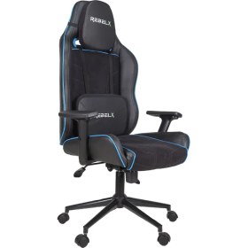 Resim RebelX Square Kumaş Kaplama Oyuncu Koltuğu – 3D Kolçak, Bel ve Boyun Yastığı, Ayarlanabilir Yükseklik, Turkuaz 