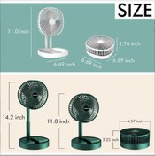 Resim HSDemirci Teleskopik Zemin Fanı Masaüstü Fan USB Şarj Edilebilir Taşınabilir Ev Mini Hava Soğutucu Uyumlu 