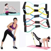 Resim Egzersiz Direnç Lastiğikli Egzesiz Pilates Direnç Lastiği 