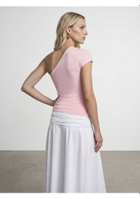 Resim Dilvin 32877 Tek Omuzlu Tokalı Top-toz Pembe 