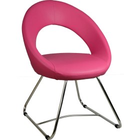 Resim Bürocci Miranda Misafir Koltuğu-Pembe Deri - 2222N0120 