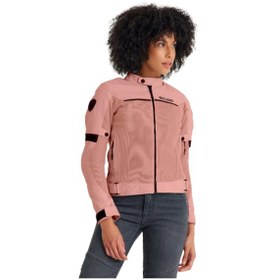 Resim Scudo Paris Pembe Yazlık Fileli Kadın Motosiklet Montu 