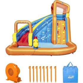 Resim H2ogo 53301 Turbo Splash Zone Şişme Su Oyun Parkı 2.70 M Mavi - Turuncu 