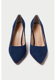 Resim Mubiano Hakiki Deri Mb970-lcv Kadın İnce 9 Cm Topuklu Lacivert Süet Stiletto & Topuklu Ayakkabı Lacivert 