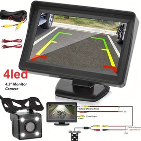Resim 10.92 cm TFT LCD Renkli Ekran Park Yönlendirici ile Geniş Açılı Gece Görüş Arka Görüş Kamerası, 12V Geri Yönlendirme, Pil Olmadan 