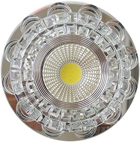 Resim Silver Kristal Cam Sıva Altı Spot Cob Led Armatür Beyaz Işıklı 