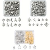 Resim 304 Paslanmaz Çelik Cazibe Seti - 1 Kutu, Kolye & Bilezikler için DIY Takı Yapım Kiti, Takı Yapım Malzemeleri 