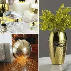 Resim Sylar 1 Metre Uzunluğunda Gold Renk Aynalı Mozaik Taşlı Dekor Bandı 4 cm x 1 mt 