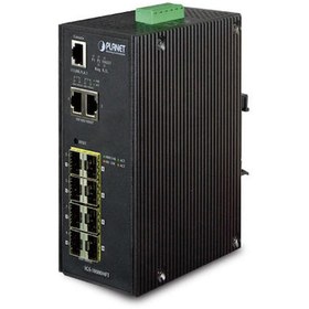 Resim Planet PL-IGS-12040MT 8 Port 10\u002F100Base-T 4 Port 1000Base SFP Endüstriyel Yönetilebilir Switch 