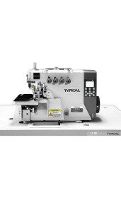 Resim Typical GN-7100-5H/D3 Elektronik Direct Drive Full Otomatik 5 Iplik Kot Overlok Dikiş Makinası 