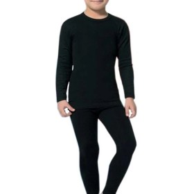 Resim Unisex Çocuk Uzun Kollu Atlet Termal Siyah 3 