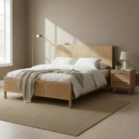 Resim Latanwood Bella Hazeranlı Ahşap Karyola 