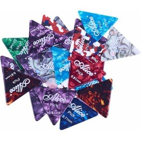 Resim Alicemarka Karışık Renkli 10 Adet Üçgen Model Gitar Pena 