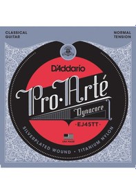 Resim D'addario Ej45tt Pro-arte Serisi Klasik Gitar Tel Seti Normal Tension - Titanyum 