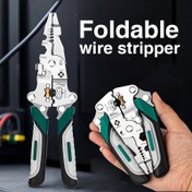 Resim 1 adet Ağır Hizmet Katlanabilir Tel Sıyırıcı - Tek Elliyle Çalışan Profesyonel Elektrikçi Aracı, Montaj Gerektirmez, Kablolama, Sıyırma, Sıkma İçin Taşınabilir Katlanabilir Tasarım - Elektrikçiler, DIY, Ev ve İş Siteleri İçin İdeal - Alan Tasarrufu Sağlayan Çok Fonksiyonlu Pense, DIY Kablolama, Ergonomik Tutuş, Hassas Sıkma, Sıkma Aracı, El Sanatları Araçları, Kompakt Pense, Dayanıklı Yapı, Yüksek Kaliteli Çelik, Esneklik Pense, DIY Tutkunları 