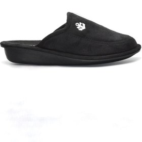 Resim Biocomfort Erkek Siyah Kadife Kışlık Günlük Ev Terliği 