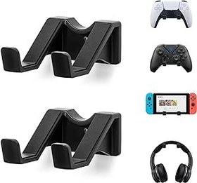 Resim Game Controller Wall Mount Black Controller Bracket Stand for PS5/PS4/Xbox One/PS VR2 Wall Mount Holder Support organizer 