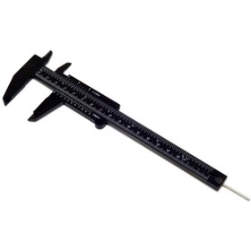 Resim MRS NEF Kozmetik Metal Çubuk Microblading Ve Kalıcı Makyaj Ölçüm Cetveli Kumpas Siyah 