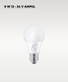 Resim AC AYDINLATMA 9W 12-24V Ampul 6500K - Beyaz Işık - E-27 Duy - 10 ADET 