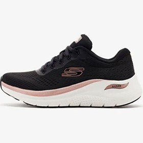 Resim Skechers BKRG Skechers Arch Fit 2.0 - Glow The Distance Kadın Spor Ayakkabı 150067TK Siyah / Pembe Altın 