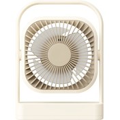 Resim Taşınabilir Usb Şarjlı 3 Kademeli Masaüstü Fan Vantilatör Soğutucu Ys2551 Krem 