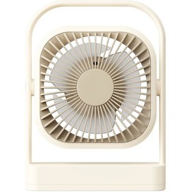 Resim Taşınabilir Usb Şarjlı 3 Kademeli Masaüstü Fan Vantilatör Soğutucu Ys2551 Krem 