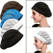 Resim 2 adet veya 4 adet Ayarlanabilir Şef Şapkaları ile Ağ Destekli - Nefes Alabilen ve Esnek Polyester Mutfak Kapları, Yeniden Kullanılabilir ve Yıkanabilir, Siyah, Mavi, Beyaz ve Gri renklerde Gıda Hizmeti Profesyonelleri için, Şef Aksesuarları 