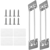 Resim Tenfowee Karavan Banyo Köşe Rafı, Ayarlanabilir Paslanmaz Çelik Seyahat Çözümü, 2'li Paket 