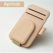 Resim Chuangyinshop Pupu Pu Deri Araç Güneşlik Gözlük Tutucu Manyetik Kayısı Gözlük Askısı 