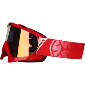 Resim MOTOANL Motosiklet Cross Gözlüğü Lüx Mod Polikarbonat Lens Profesyonel Kross Gözlük Kırmızı 