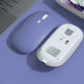 Resim Sneezy Xiaomi Tablet Şarj Edilebilir Sessiz Mouse Bluetooth + 2.4Hz Wifi Kablosuz Mouse Fare 