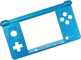 Resim Özel 3DS Düğmeler Yüz C Kapak Plakası Kabuk Buz Mavi Renk Değiştirme, 3DS El Oyun Konsolları ile Uyumlu, Orijinal Orta Çerçeve Dashboard Coverplate Fix Yedek Parçaları 