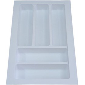 Resim Mutfak, Çekmece Düzenleyici Kaşıklık, Beyaz, 29 x 48 cm (Enden-Boydan 3,5 cm Kesilebilir) 