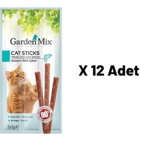 Resim Garden Mix Somon Etli Yetişkin Kedi Ödülü 12'li 3 x 5 G 