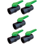Resim Serdrip Pvc Içten Dişli Dişi Küresel Vana 1 1/4" - 40MM (5 Adet) 