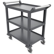 Resim METE Açık Model 3 Katlı Servis Arabası Plus Gri 52x96x107 cm 