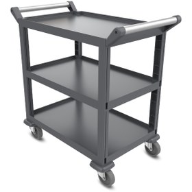 Resim METE Açık Model 3 Katlı Servis Arabası Plus Gri 52x96x107 cm 
