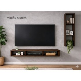Resim Dekoratif Duvar Rafı - Tv Ünitesi 2 Parçalı Barok 130x90 Barok Ceviz 